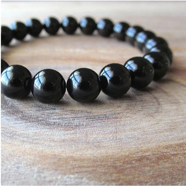 Black onyx 8mm bead bracelet